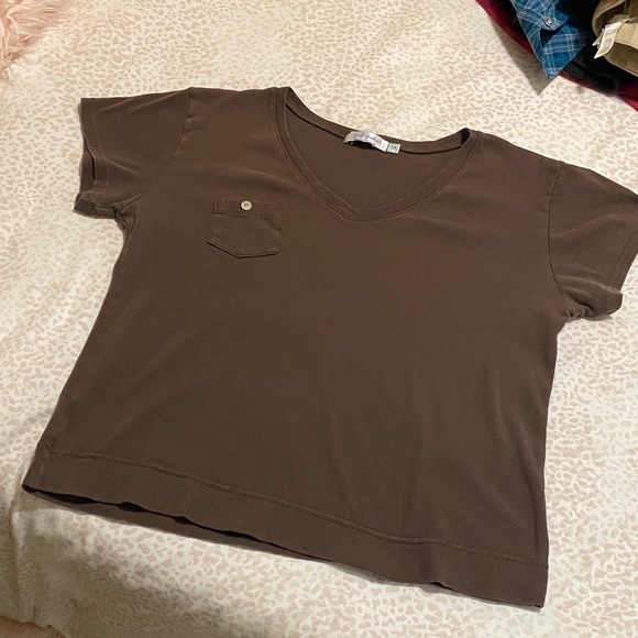 fresh produce Tops - Fresh Produce Chocolate Short Sleeve Tee